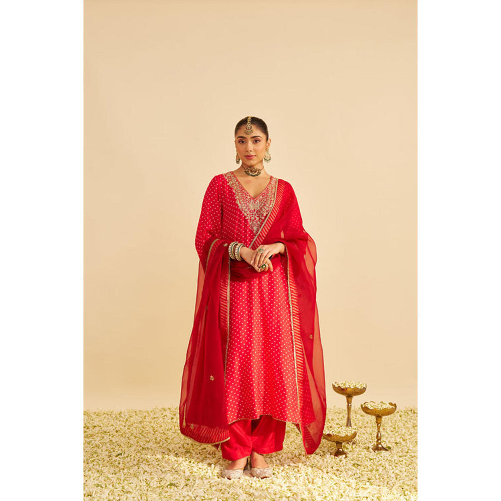 Sheetal Batra Zaliyah - Red Long Chauga With Salwar