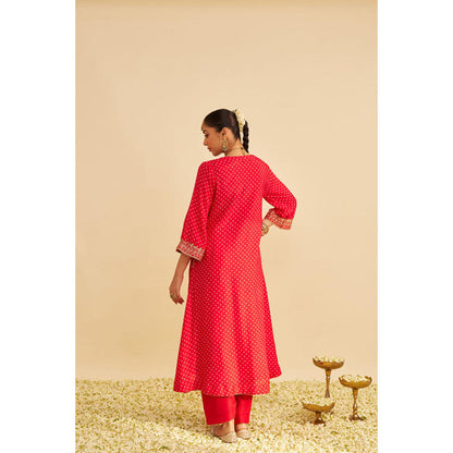 Sheetal Batra Zaliyah - Red Long Chauga With Salwar