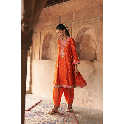 Sheetal Batra Hafsa - Burnt Orange Chauga With Salwar