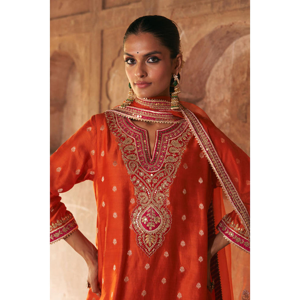 Sheetal Batra Hafsa - Burnt Orange Chauga With Salwar
