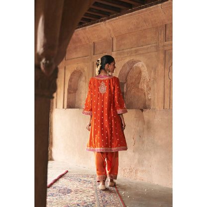 Sheetal Batra Hafsa - Burnt Orange Chauga With Salwar