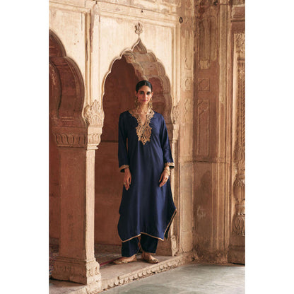 Sheetal Batra Amaya - Deep Blue Long Kaftan With Salwar