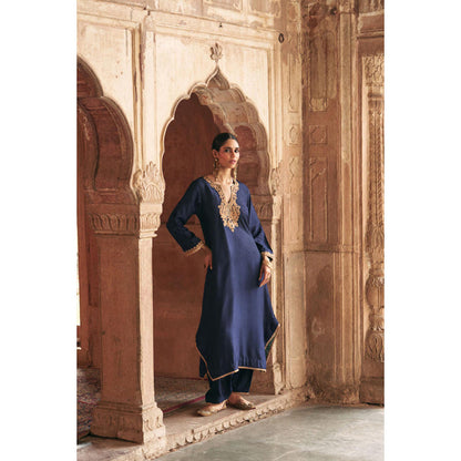 Sheetal Batra Amaya - Deep Blue Long Kaftan With Salwar