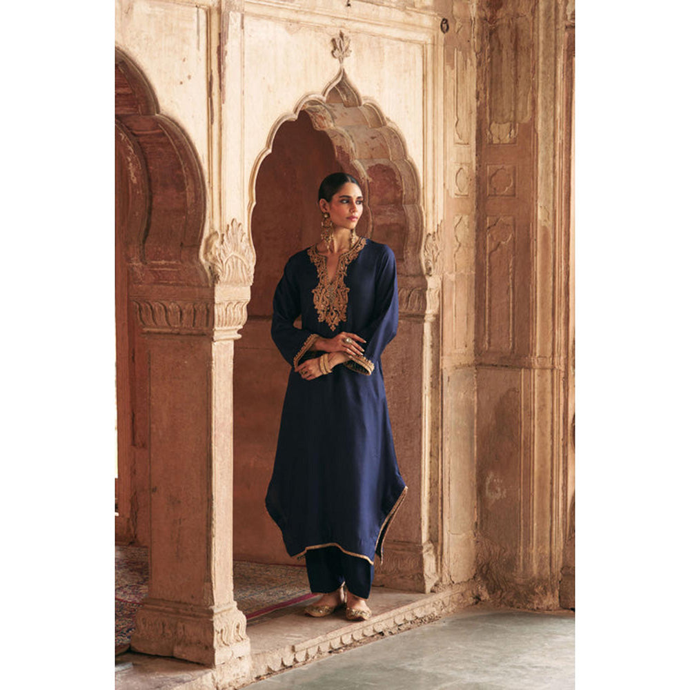 Sheetal Batra Amaya - Deep Blue Long Kaftan With Salwar