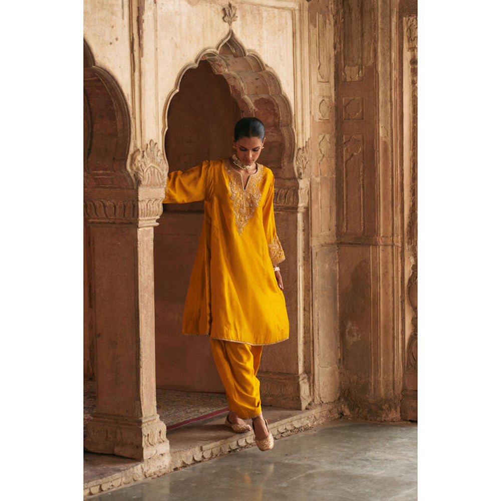 Sheetal Batra Marwa - Mustard Short Chauga With Salwar