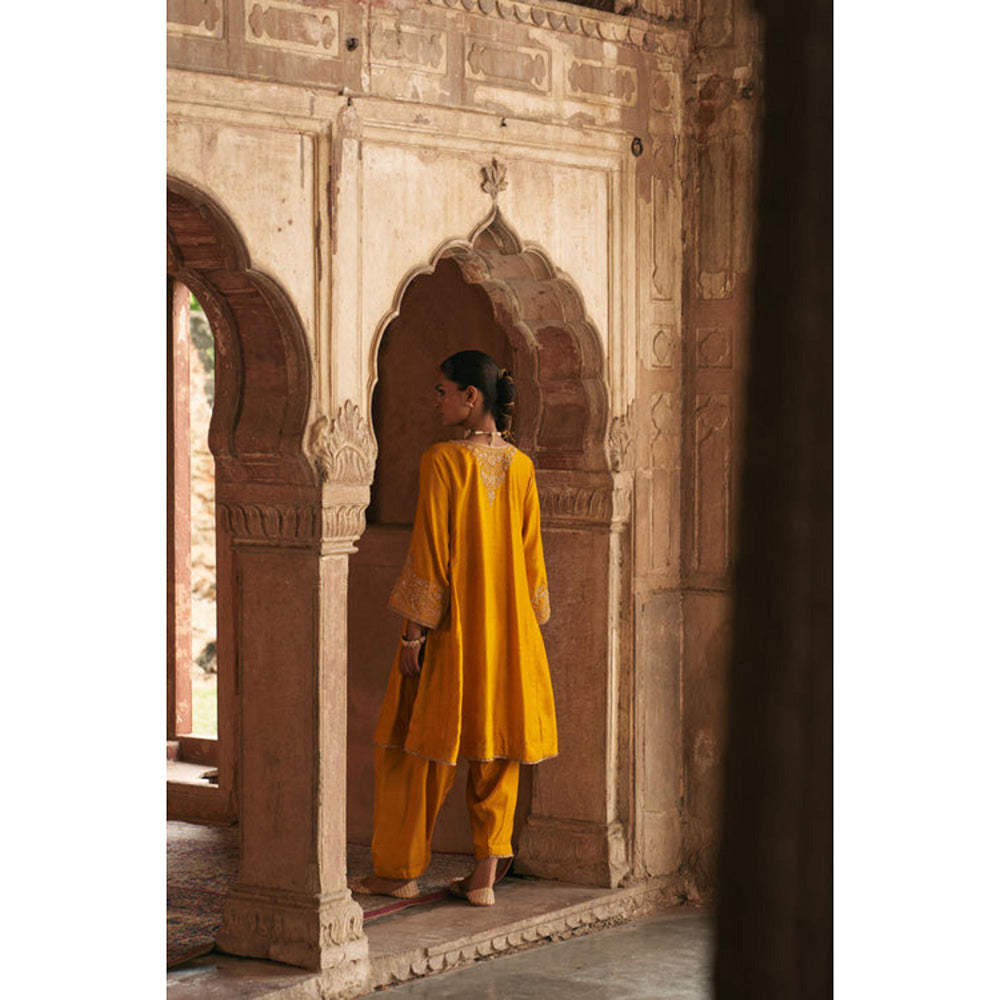 Sheetal Batra Marwa - Mustard Short Chauga With Salwar