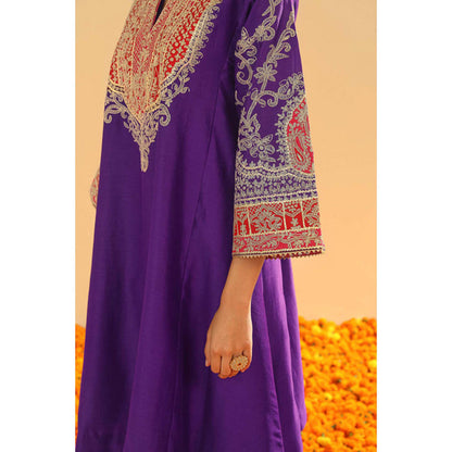 Sheetal Batra Mohsina - Purple Short Kalidaar Chauga With Salwar