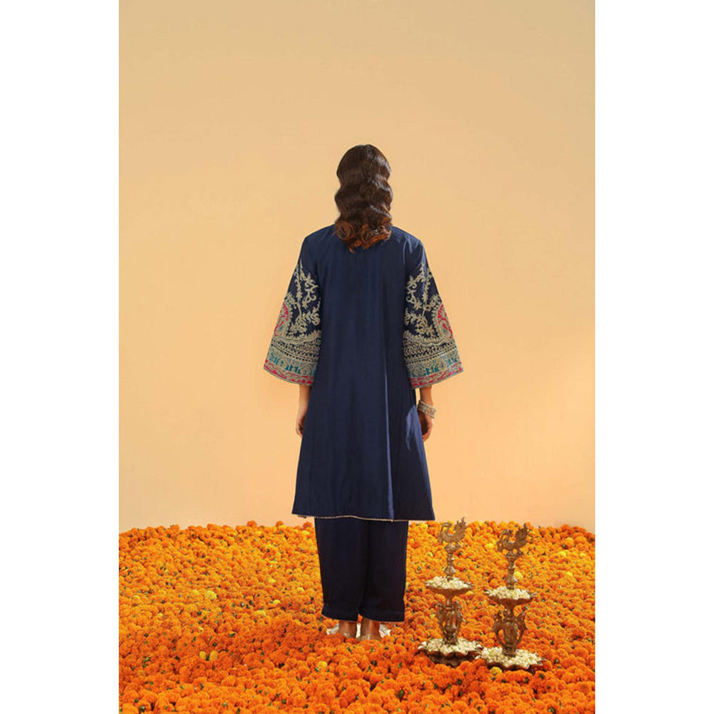 Sheetal Batra Mohsina - Dark Blue Short Kalidaar Chauga With Salwar And Dupatta