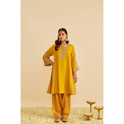 Sheetal Batra Jeriah - Mustard Short Chauga With Salwar (Rts)