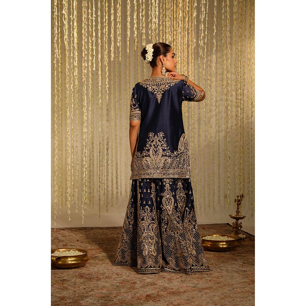 Sheetal Batra Dhillon In Aafiya - Deep Blue Kurta With Sharara