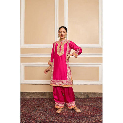 Sheetal Batra Jannat Khan In Naayaab - Hot Pink Short Kurta With Salwar And Dupatta