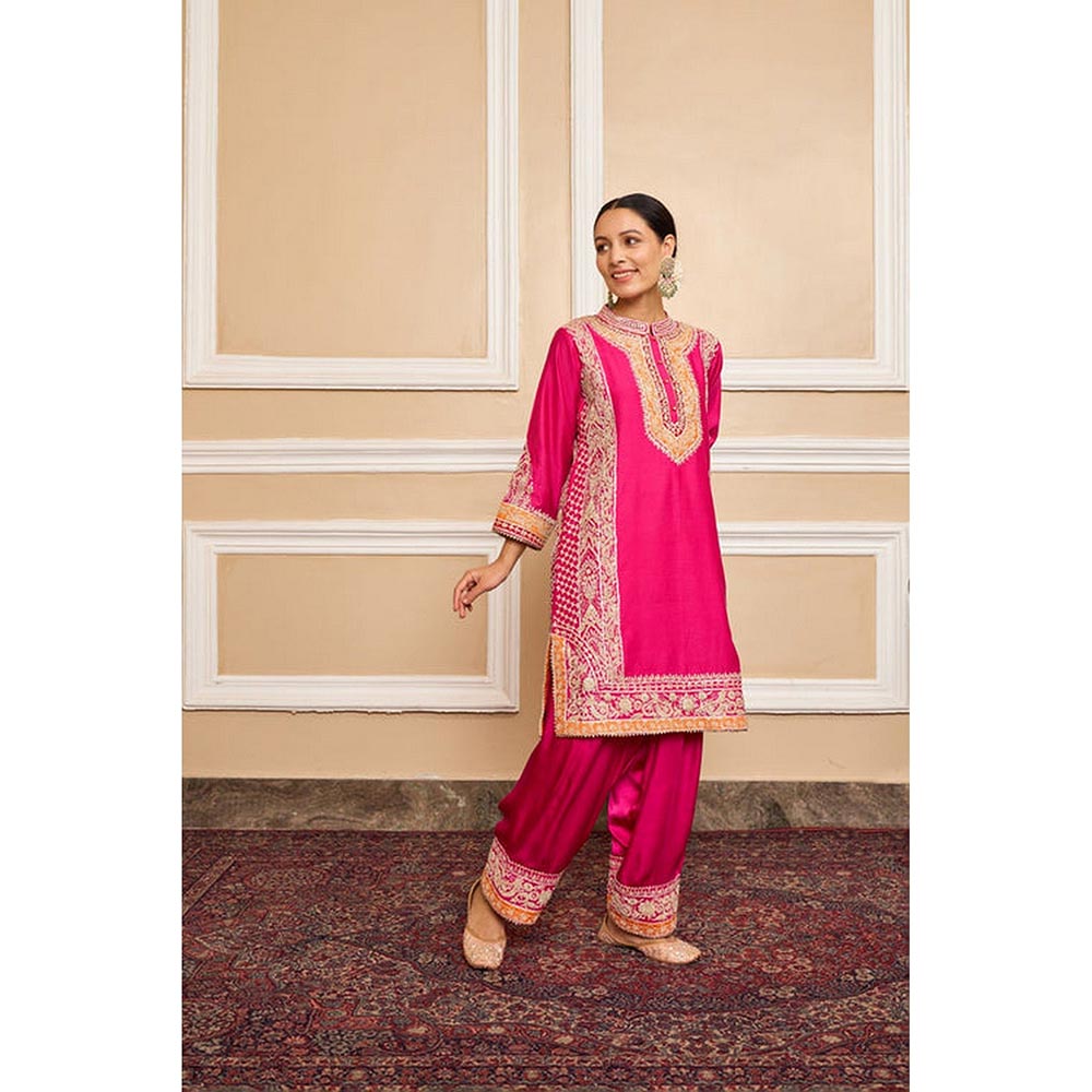 Sheetal Batra Jannat Khan In Naayaab - Hot Pink Short Kurta With Salwar And Dupatta