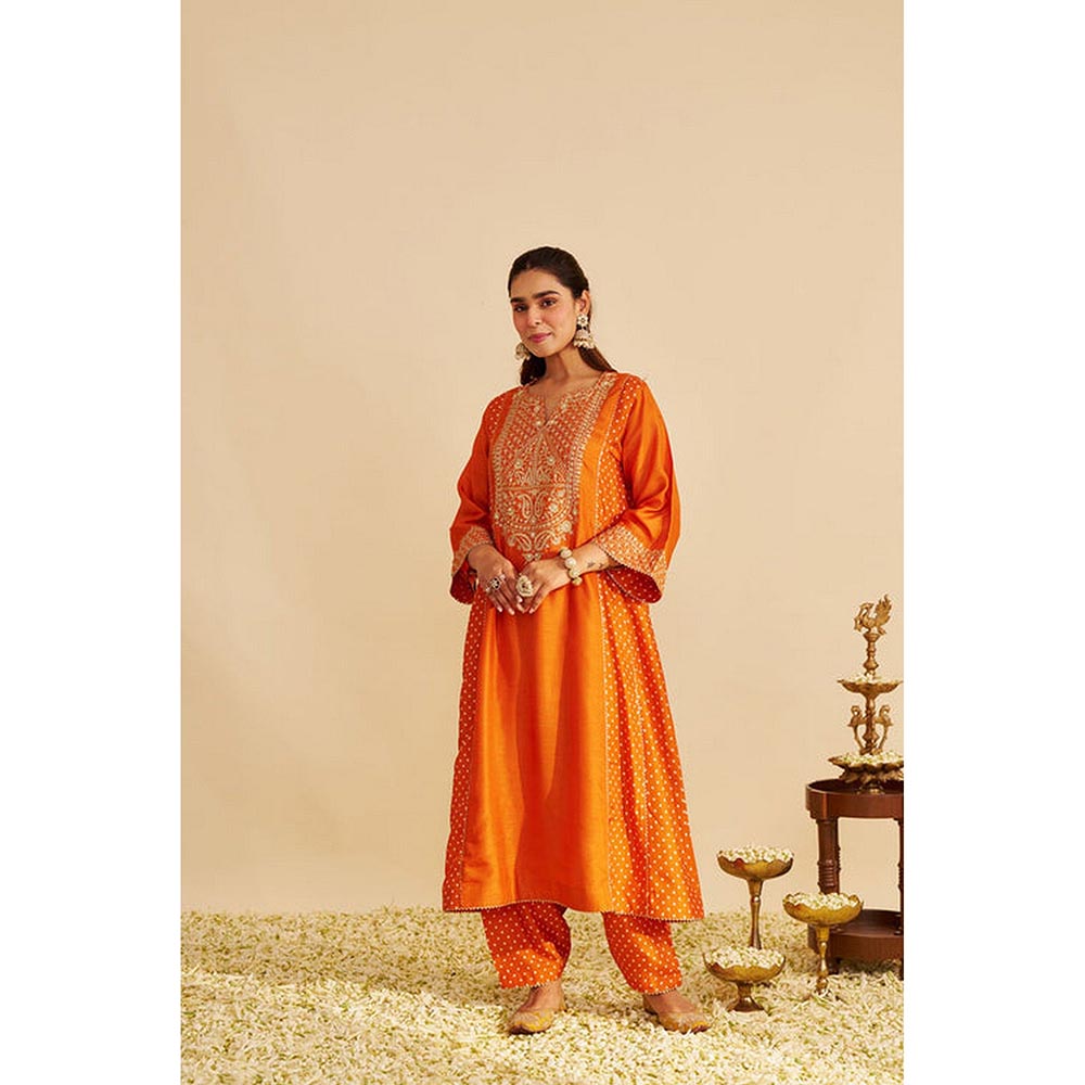 Sheetal Batra Esra - Orange Long Chauga With Salwar