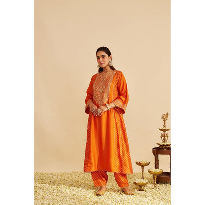 Sheetal Batra Esra - Orange Long Chauga With Salwar
