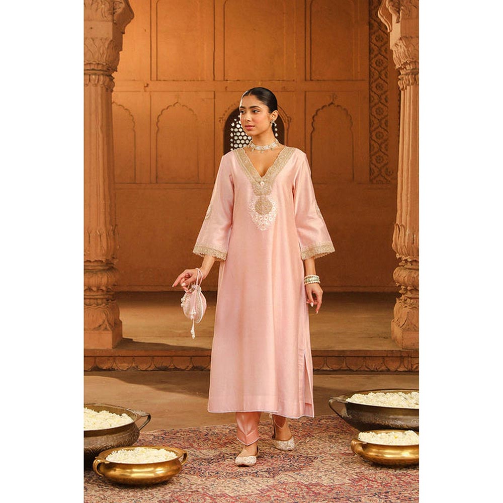 Sheetal Batra Sanvi - Blush Pink Long Choga With Salwar