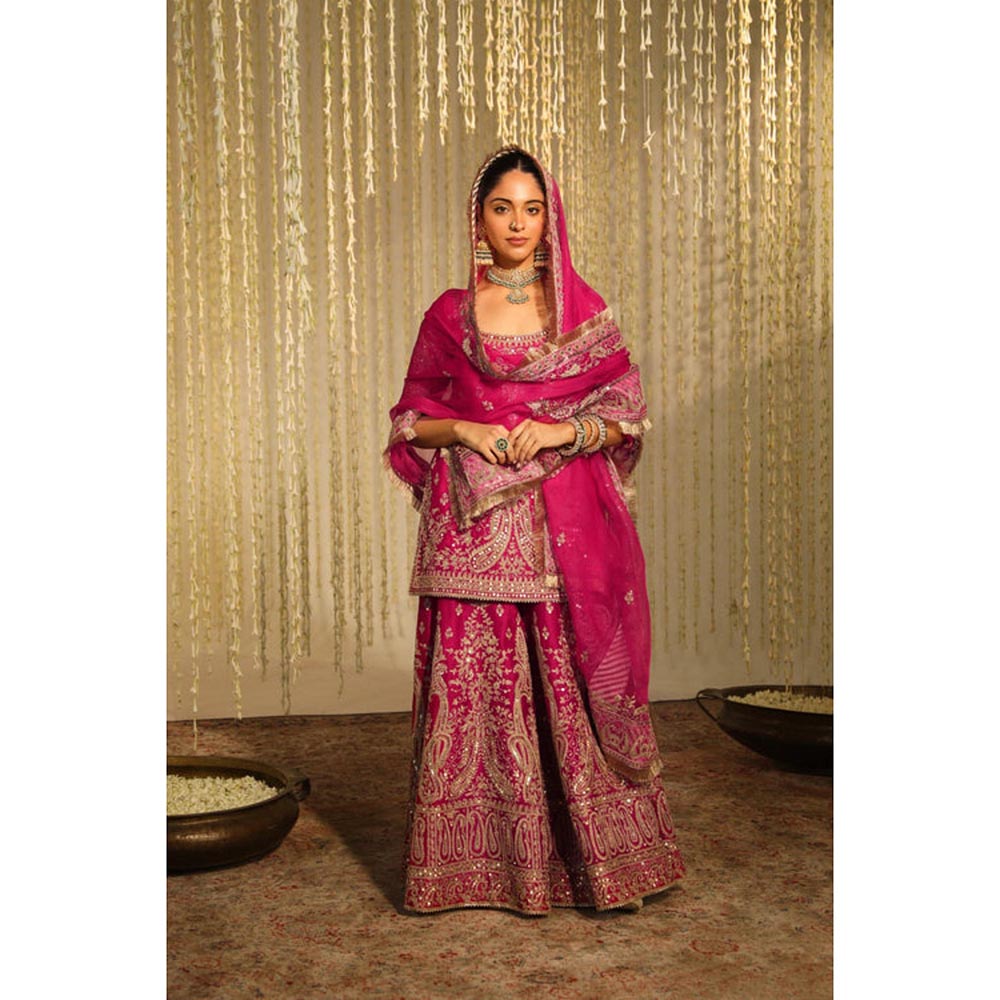 Sheetal Batra Mazneen - Hot Pink Kurta , Sharara And Dupatta Set