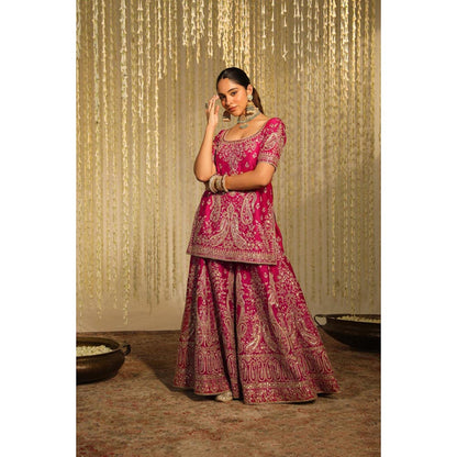 Sheetal Batra Mazneen - Hot Pink Kurta , Sharara And Dupatta Set
