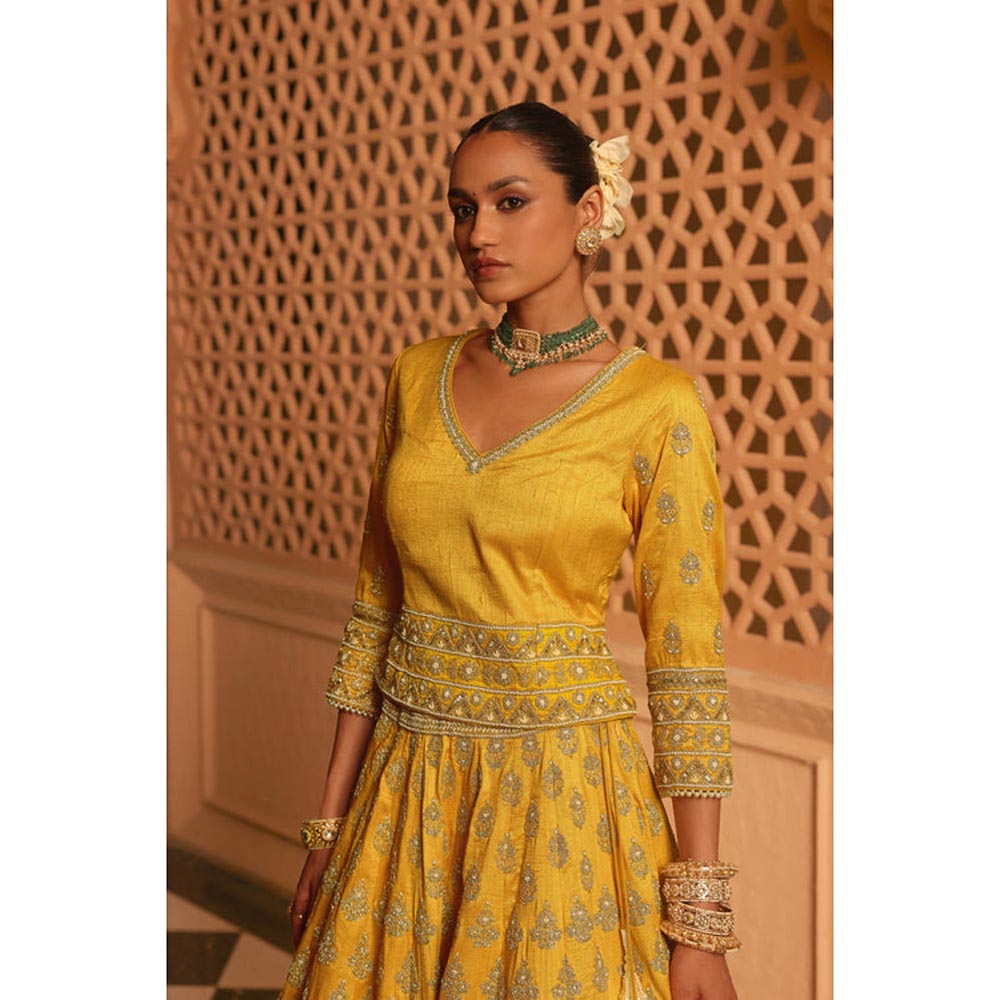 Sheetal Batra Noorali - Mustard Lehenga With Choli Blouse And Dupatta Set