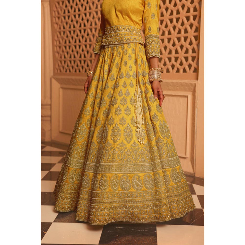 Sheetal Batra Noorali - Mustard Lehenga With Choli Blouse And Dupatta Set