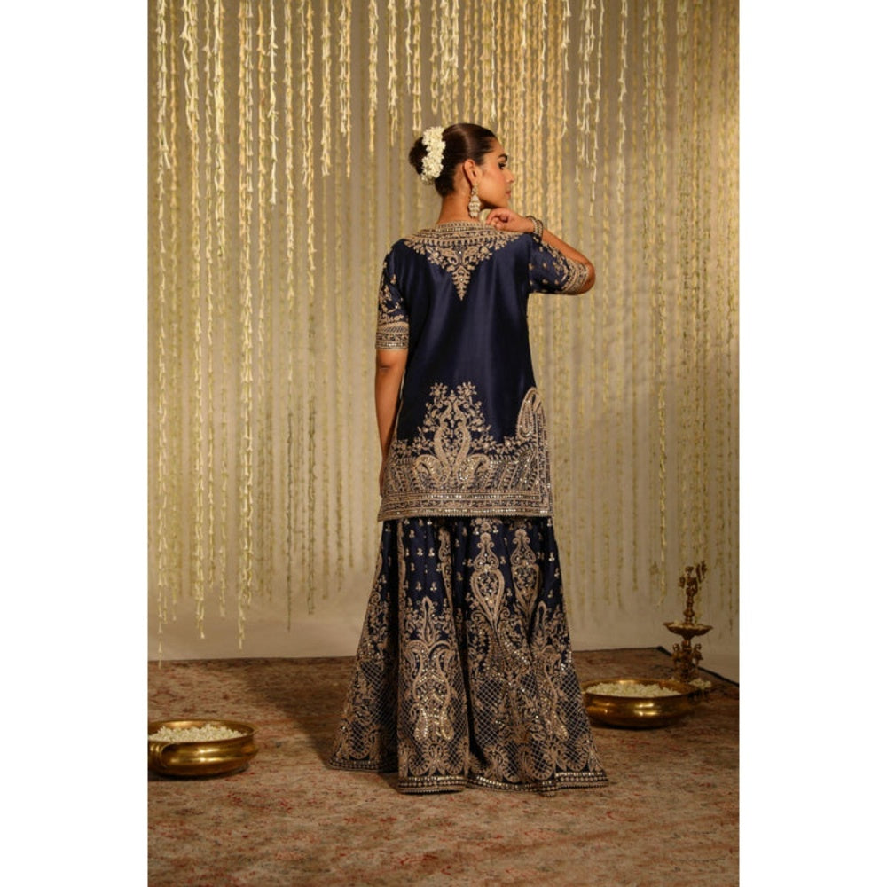 Sheetal Batra Tarini Bhatia In Aafiya - Blue Kurta , Sharara And Dupatta Set