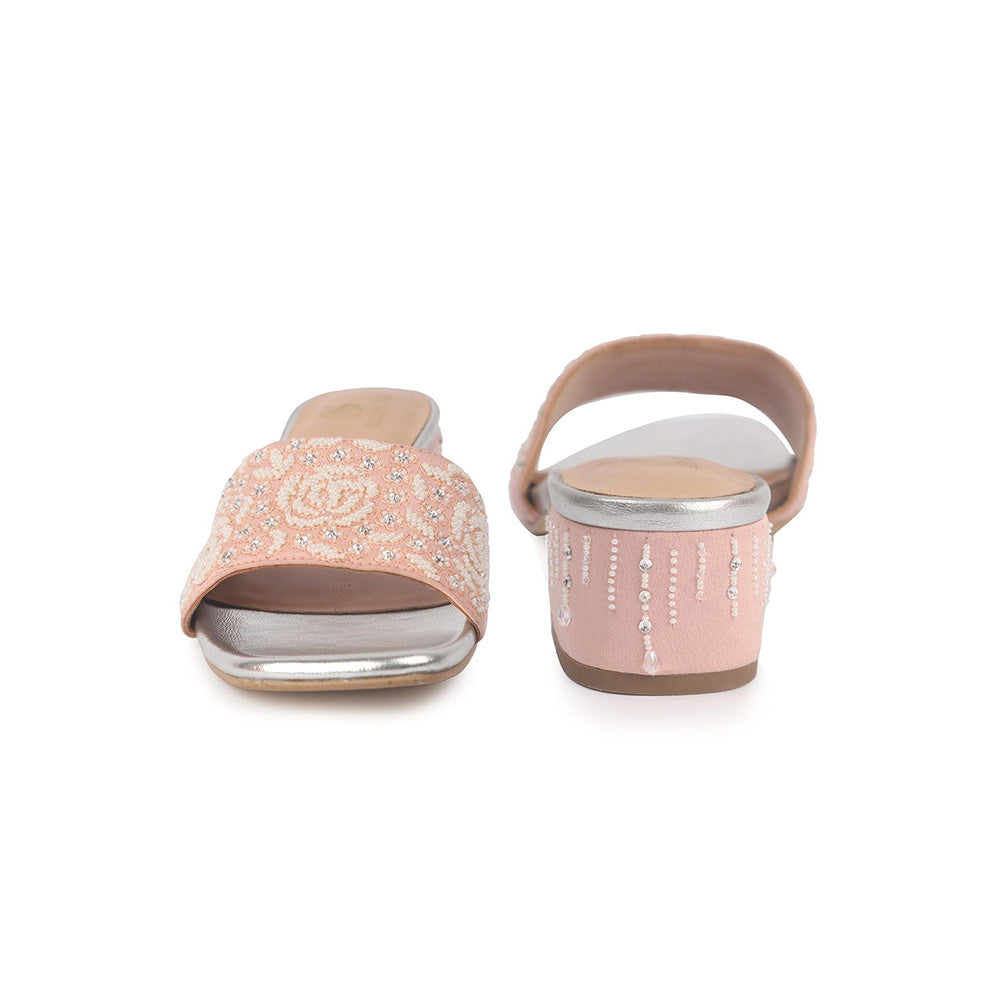 Shilpsutra Rosy Pearl Pink Sandal Heels