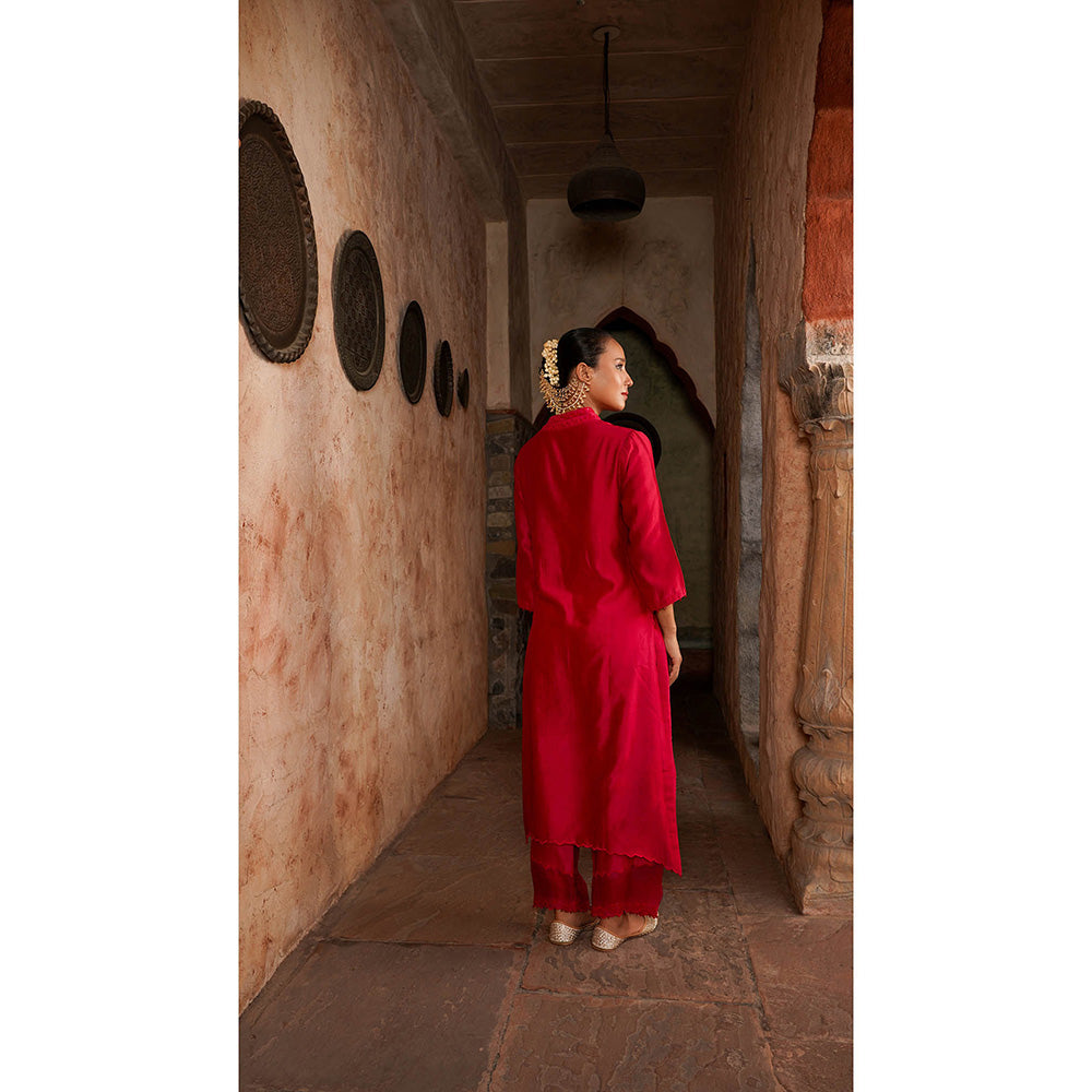 Shilpsutra Pink Raspberry Kurta with Pant and Dupatta