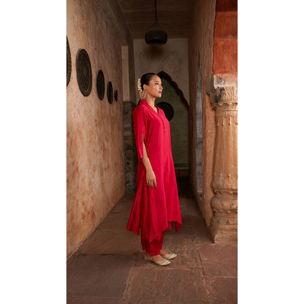 Shilpsutra Pink Raspberry Kurta with Pant and Dupatta