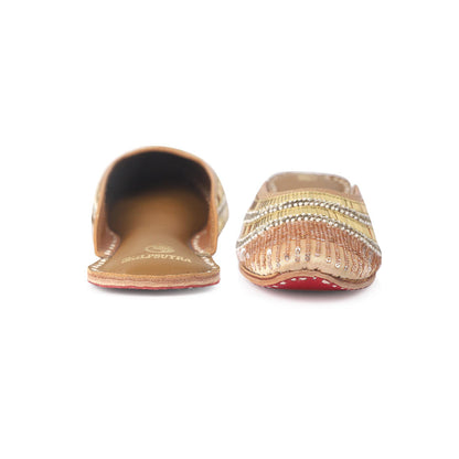 Shilpsutra Women Gold Raatkali Mules