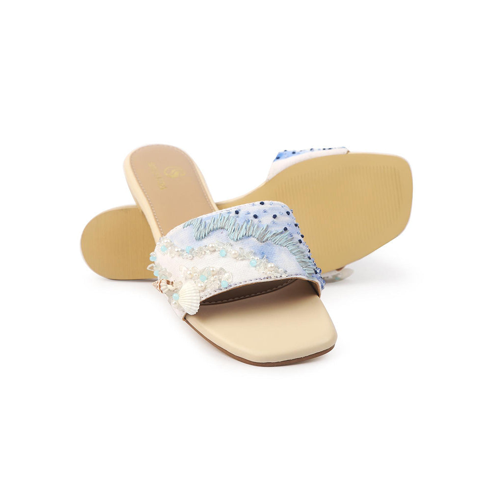 Shilpsutra Women White Sea Weave Flats