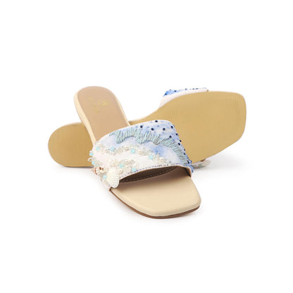 Shilpsutra Women White Sea Weave Flats
