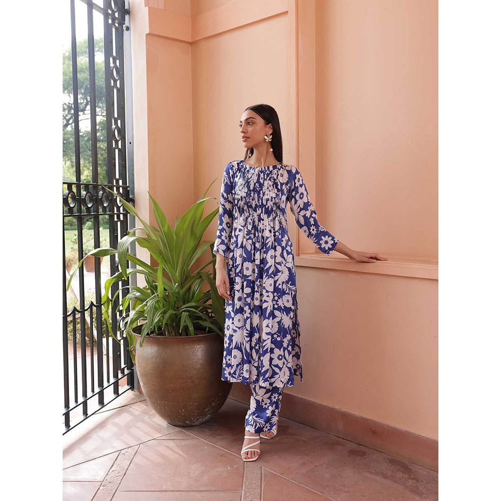 Shibui Flamingo Oasis Blue Print Kurta