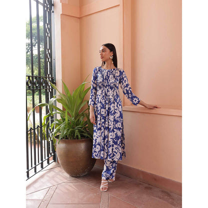 Shibui Flamingo Oasis Blue Print Kurta