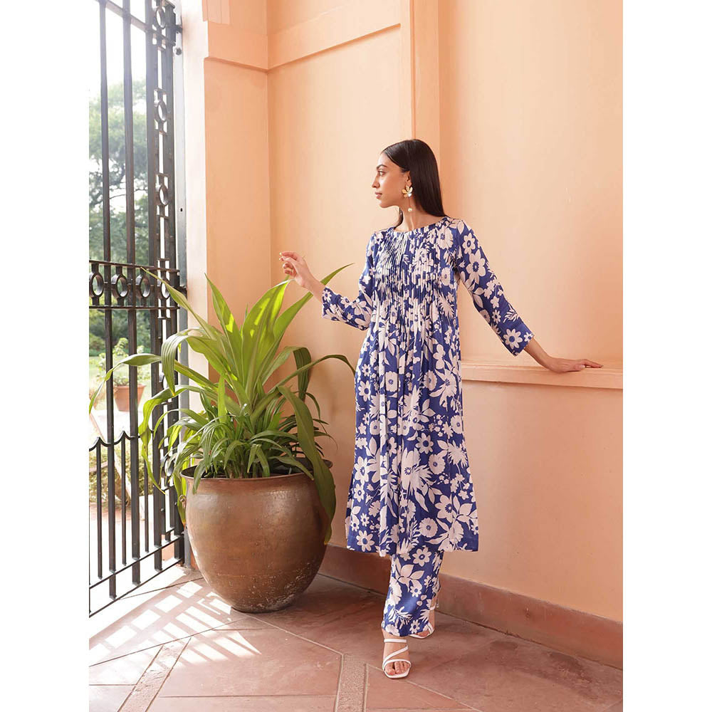 Shibui Flamingo Oasis Blue Print Kurta
