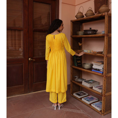 Shibui Santorini Yellow Kurta and Pant (Set of 2)