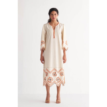 Shivani Bhargava Off-White Colossal Cutwork Dress