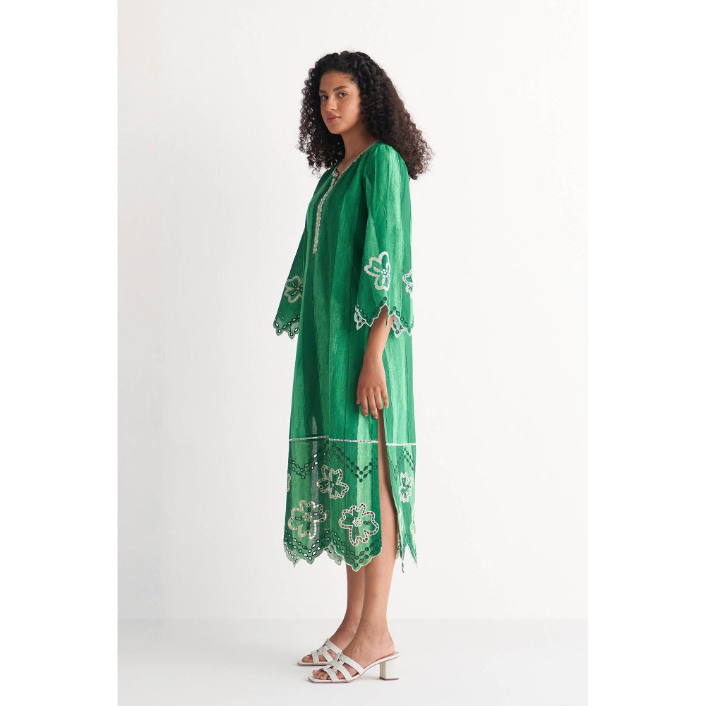 Shivani Bhargava Green Colossal Cutwork Dress
