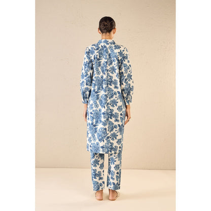 Shivani Bhargava Blue Blossom Co-Ord (Set of 2)