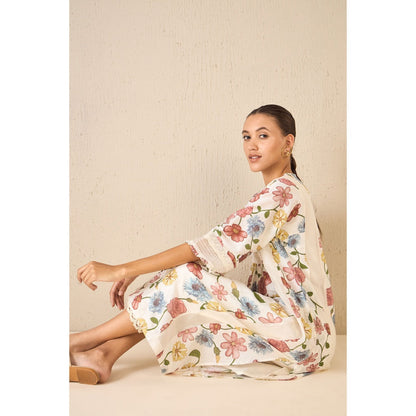 Shivani Bhargava Multi-Colour Floral Kurta with Pant (Set of 2)