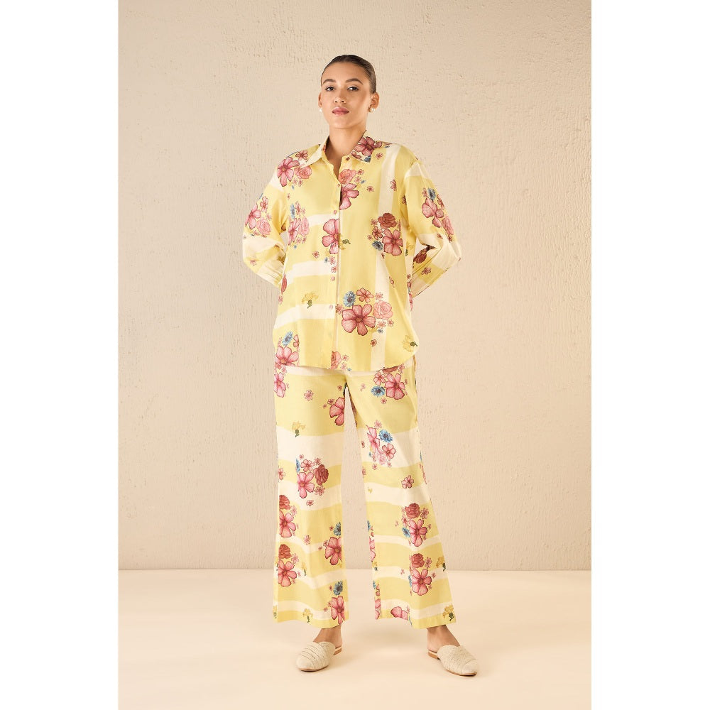Shivani Bhargava Floral Fusion Yellow Co Ord (Set of 2)