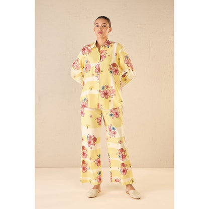Shivani Bhargava Floral Fusion Yellow Co Ord (Set of 2)
