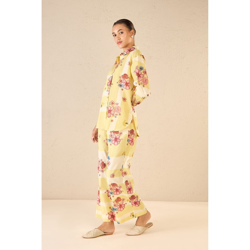 Shivani Bhargava Floral Fusion Yellow Co Ord (Set of 2)