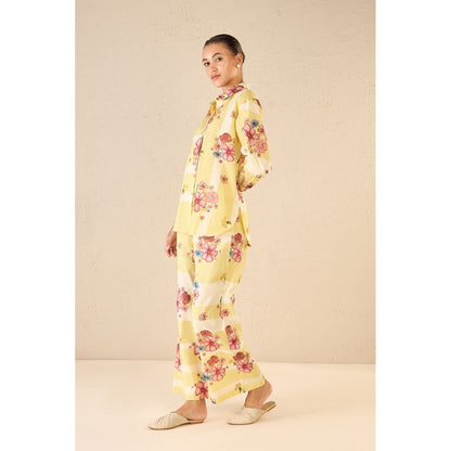 Shivani Bhargava Floral Fusion Yellow Co Ord (Set of 2)