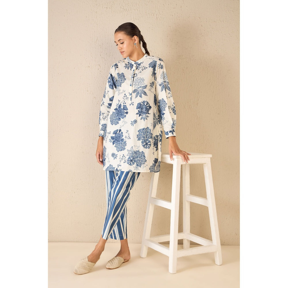 Shivani Bhargava Blue Floral Co-Ord (Set of 2)