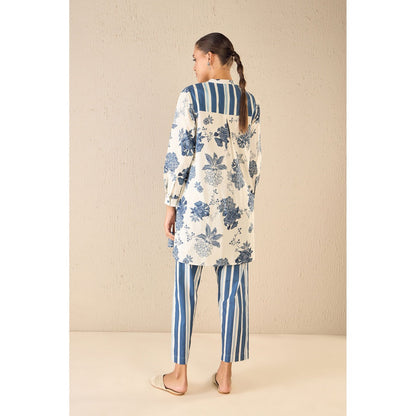 Shivani Bhargava Blue Floral Co-Ord (Set of 2)
