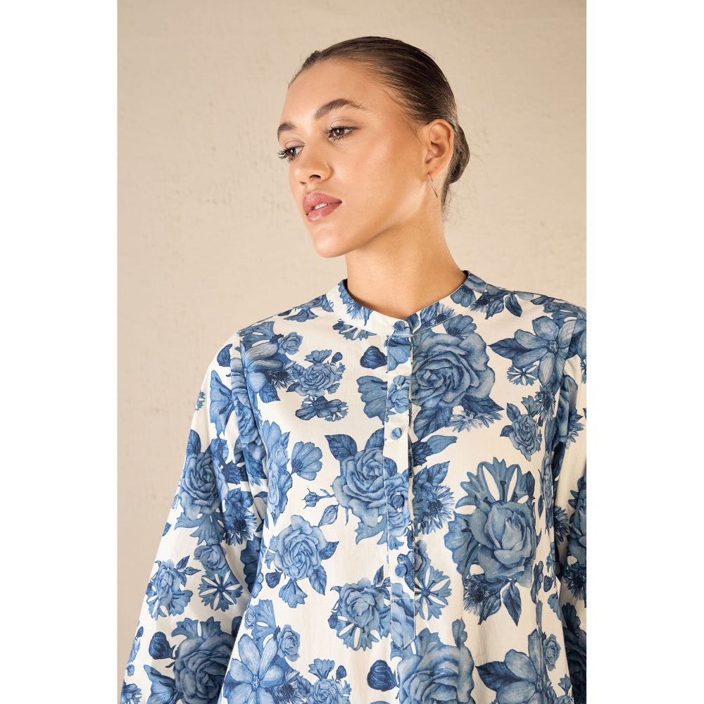 Shivani Bhargava Blue Floral Co-Ord (Set of 2)