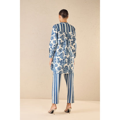 Shivani Bhargava Blue Floral Co-Ord (Set of 2)