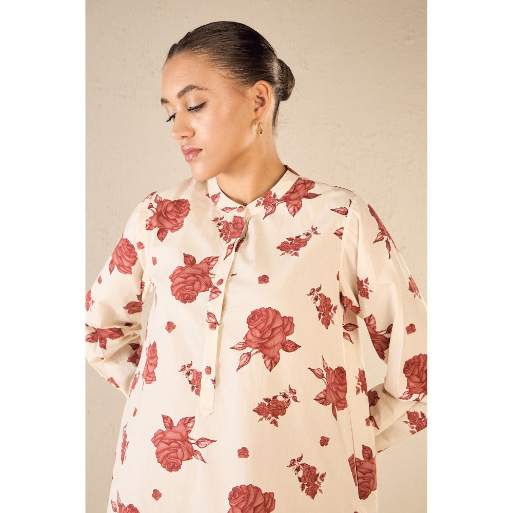 Shivani Bhargava Red Rose Print Co-Ord (Set of 2)
