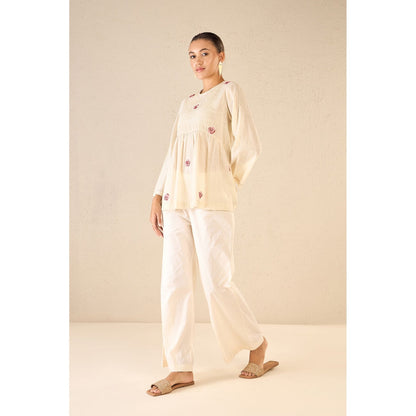 Shivani Bhargava Cream Printed Co-Ord (Set of 2)