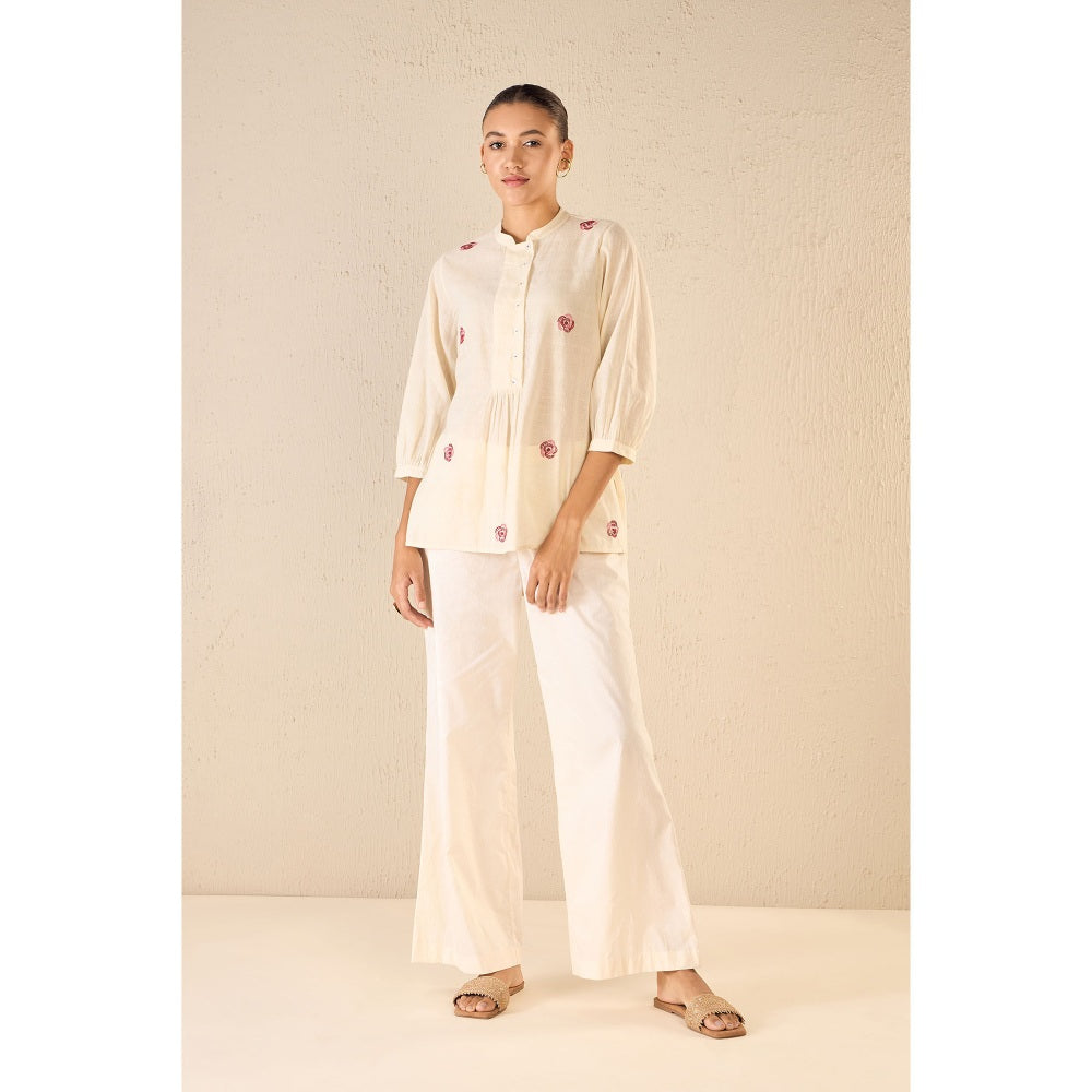 Shivani Bhargava Cream Placket Co-Ord (Set of 2)