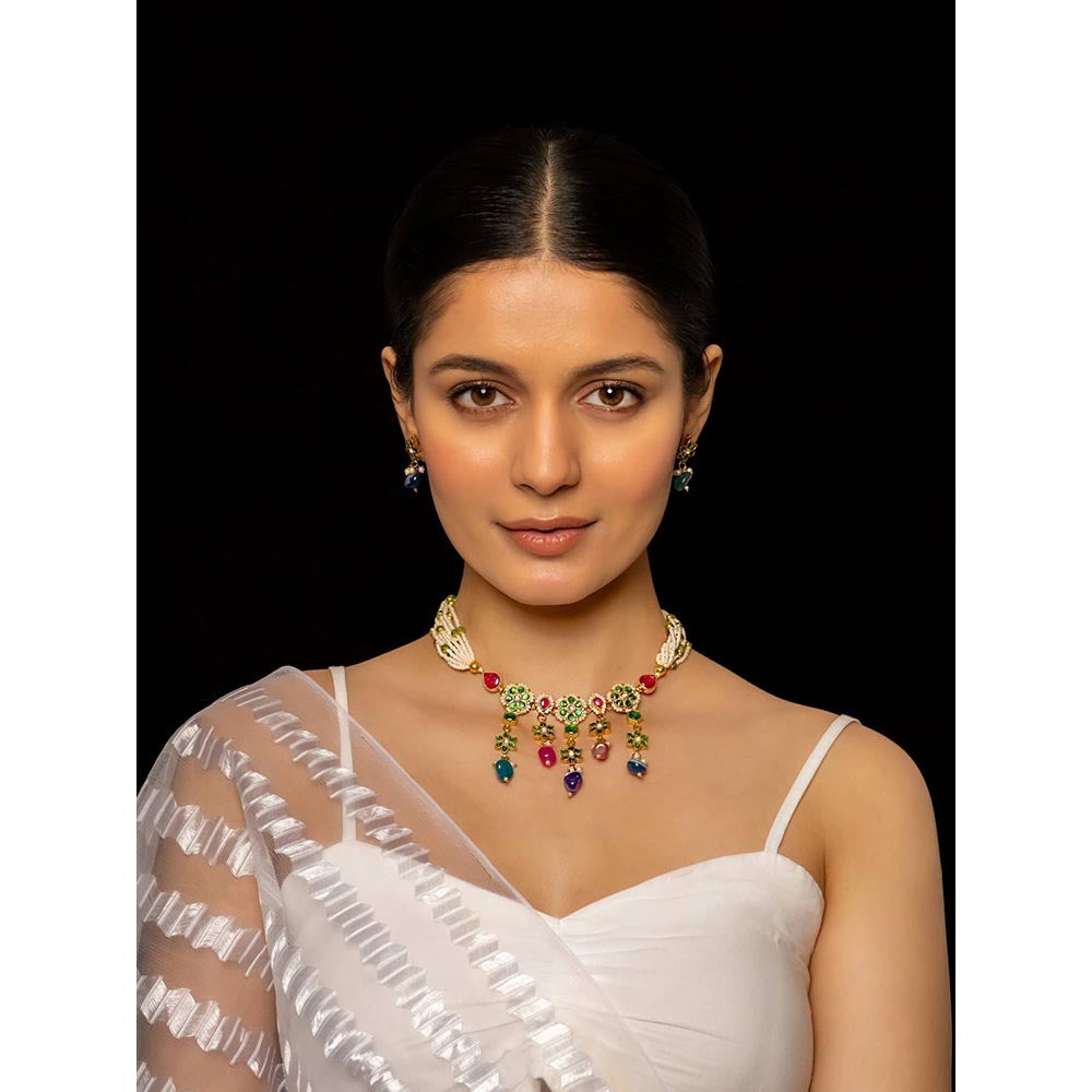 Shlok Jewels Tarangini Choker & Earring Set